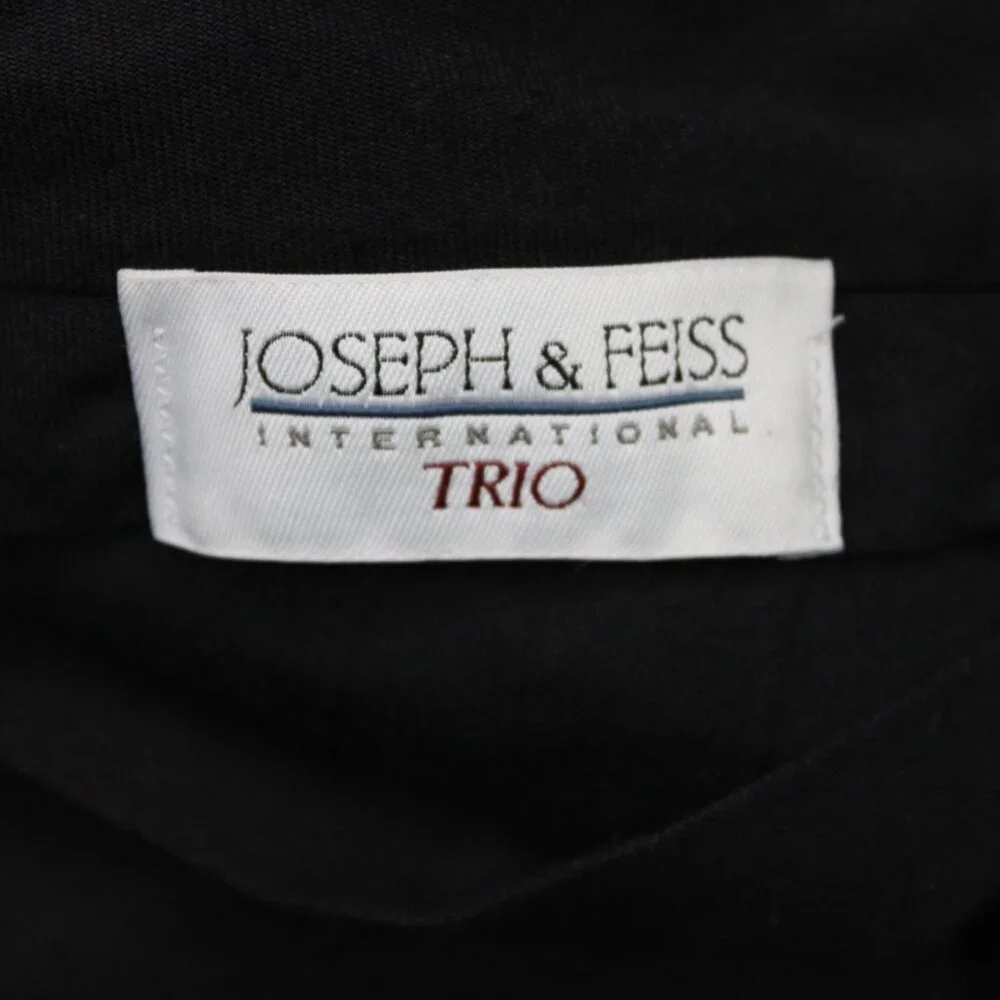 Joseph & Feiss International Trio Pants Mens 40x32 Gray Pleated 100% Wool Cuffed